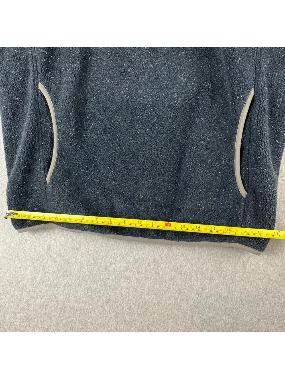 J. Crew Nordic Pullover Fleece Quarter Button Sweater Mens M Navy Speckled
